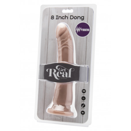 Dong Realistic Vibrator 8 inch Vibrating flesh
