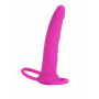 Wearable Phallus with Double Phallic Ring Silicone Dual Penetrator