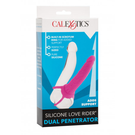 Wearable Phallus with Double Phallic Ring Silicone Dual Penetrator