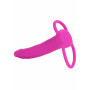 Wearable Phallus with Double Phallic Ring Silicone Dual Penetrator