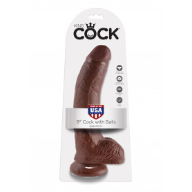 Make it realistic with suction cup and testicles Cock 9 Inch With Balls