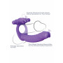 Make it wearable with vibrating clitoral stimulator in Silicone Double Penis Rabbit