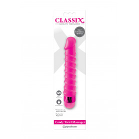 Pink Vaginal Vibrator Candy Twirl Massager