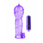 Guaina fallica vibrante viola Textured Sleeve & Bullet