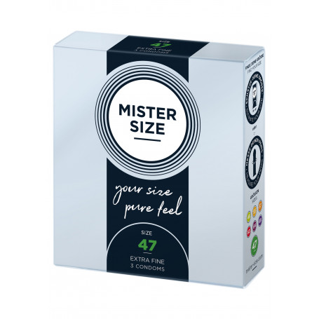 Preservativi in lattice MISTER SIZE 47mm Condoms 3pcs