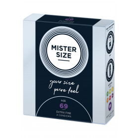 Condoms 69mm Lubricated Condoms MISTER SIZE 3pcs